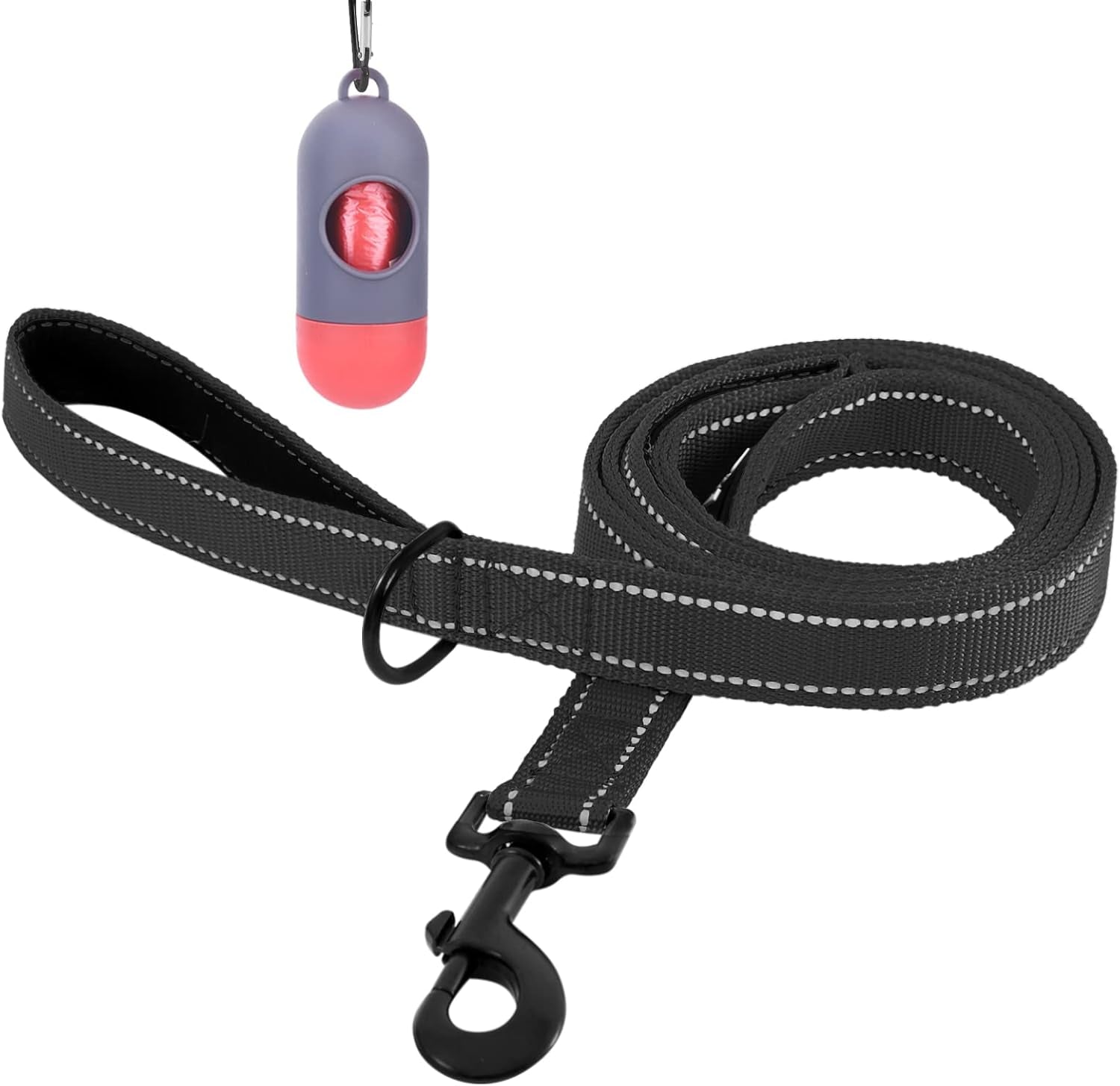 Ultimate 5Ft Heavy Duty Dog Leash with Dual Padded Handles – Perfect for Training and Safety with Reflective Accents for All Breeds