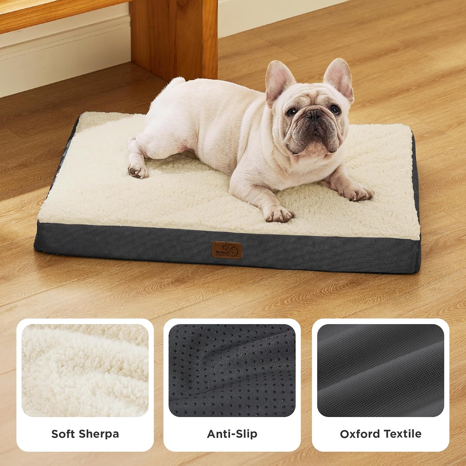 Cozy Orthopedic Dog Bed for Medium Breeds - Removable Washable Cover with Egg Crate Foam for Ultimate Comfort