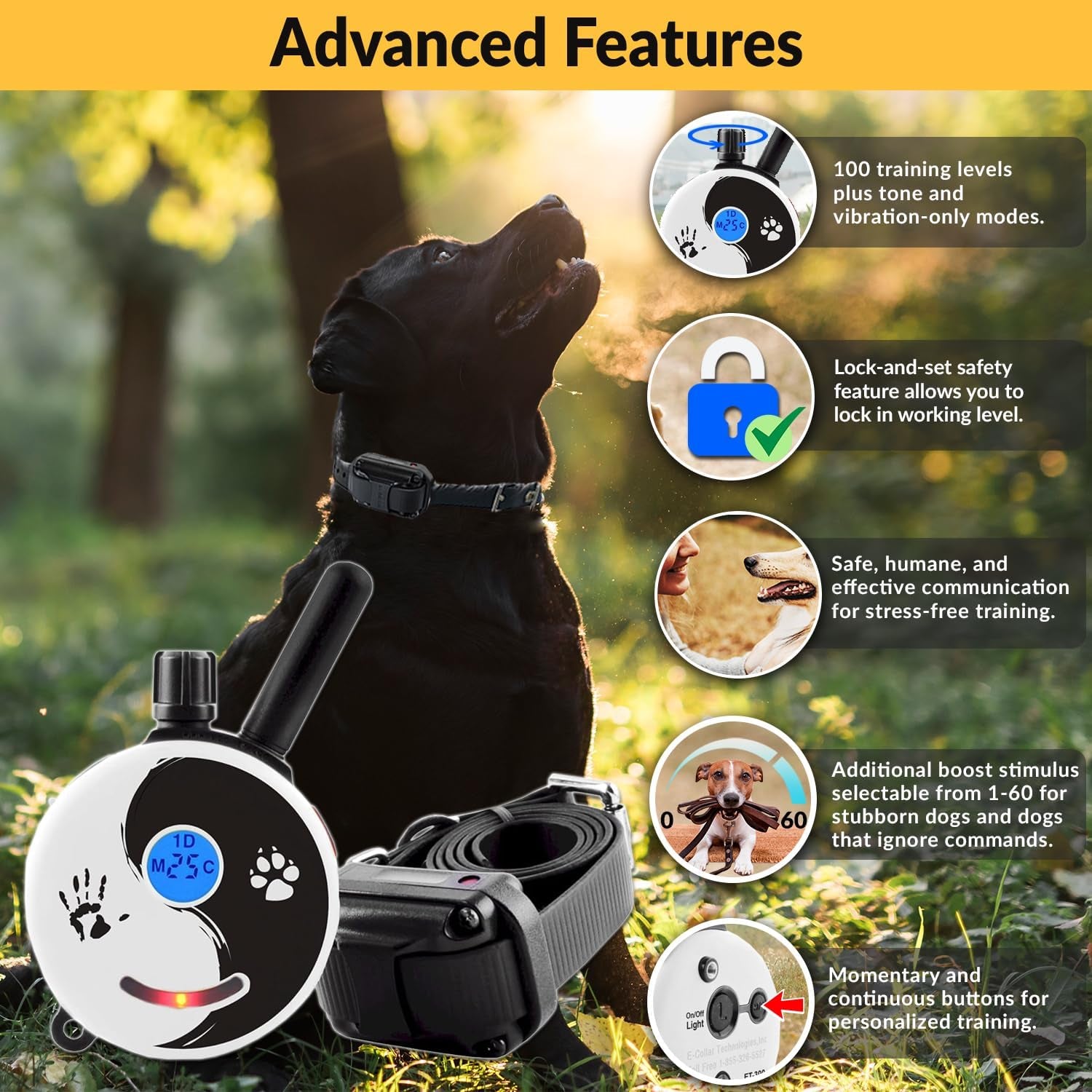 Elevate Your Dog Training with the ZEN-300 E-Collar Mini Remote Training System – 1/2 Mile Range, Waterproof, Rechargeable, and 100 Stimulation Levels for Small to Medium Dogs