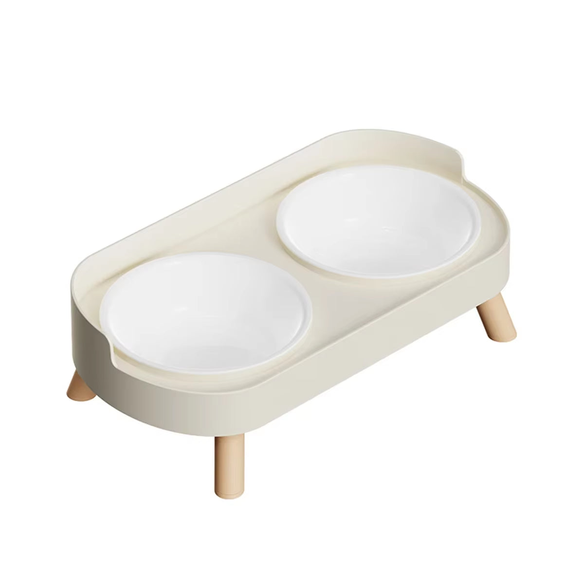 A Colorful Dopamine Pet Double Bowl Fashion Feeding Large Capacity Stainless Steel Dog Bowl Drinking Water Neck Cat Double Bowl