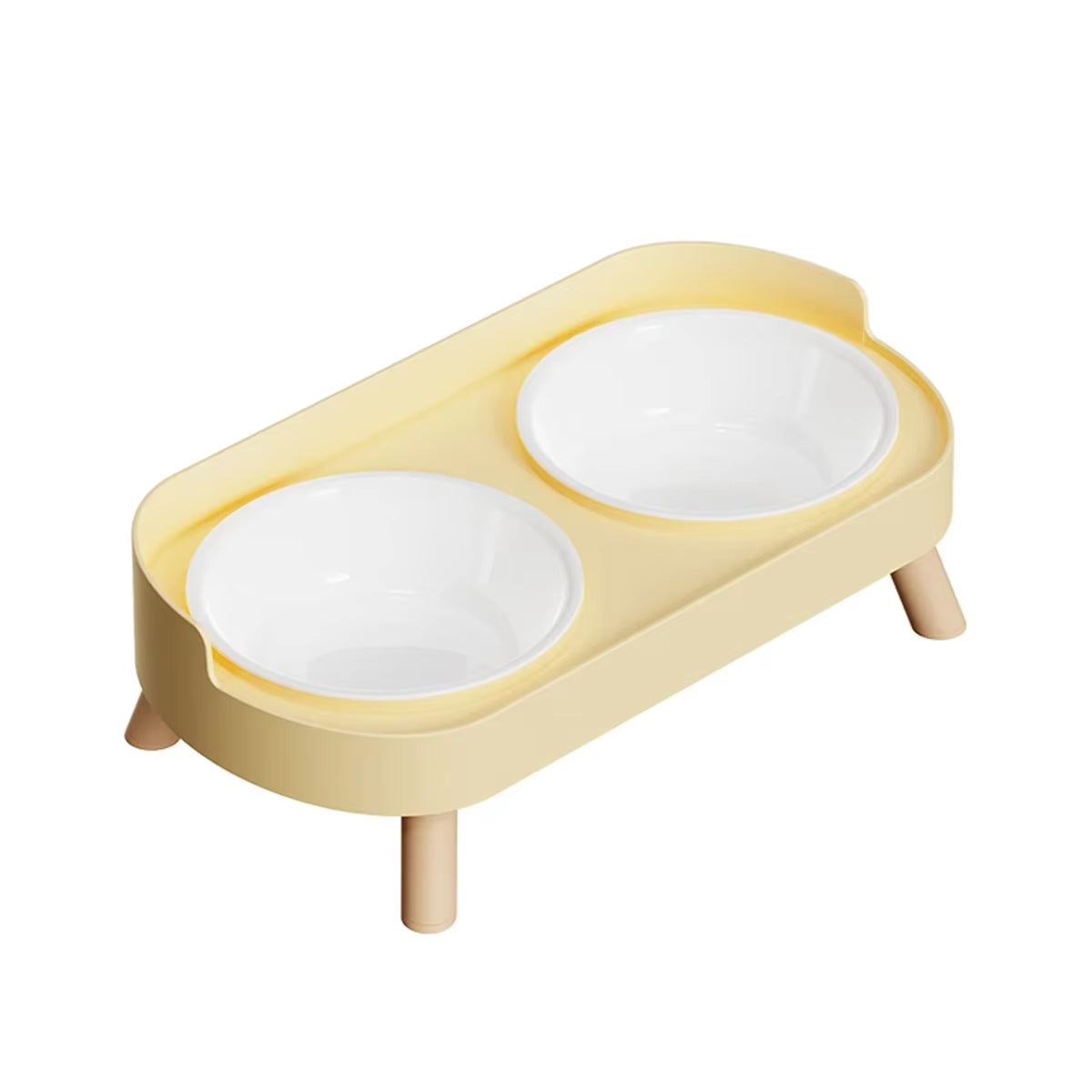 A Colorful Dopamine Pet Double Bowl Fashion Feeding Large Capacity Stainless Steel Dog Bowl Drinking Water Neck Cat Double Bowl