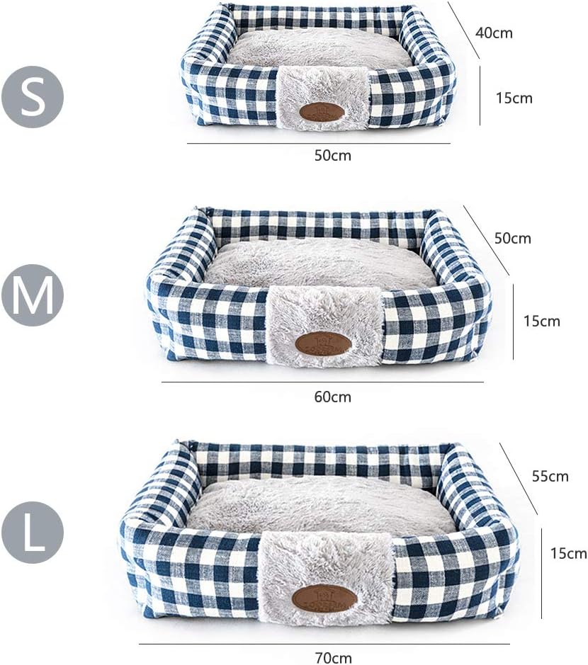 Luxurious Large Cat & Dog Bed - Plush, Machine Washable, Slip-Resistant Comfort for Your Furry Friends