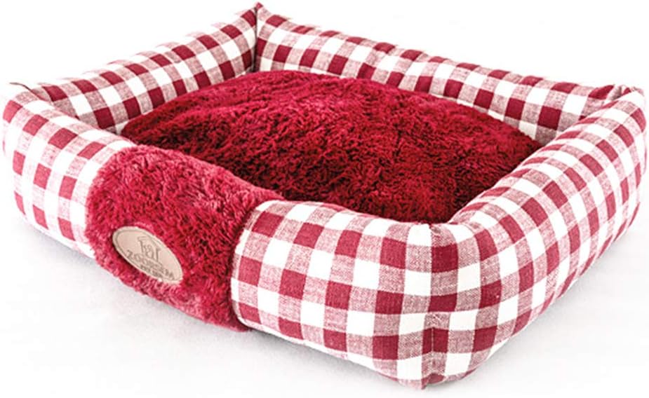 Luxurious Large Cat & Dog Bed - Plush, Machine Washable, Slip-Resistant Comfort for Your Furry Friends
