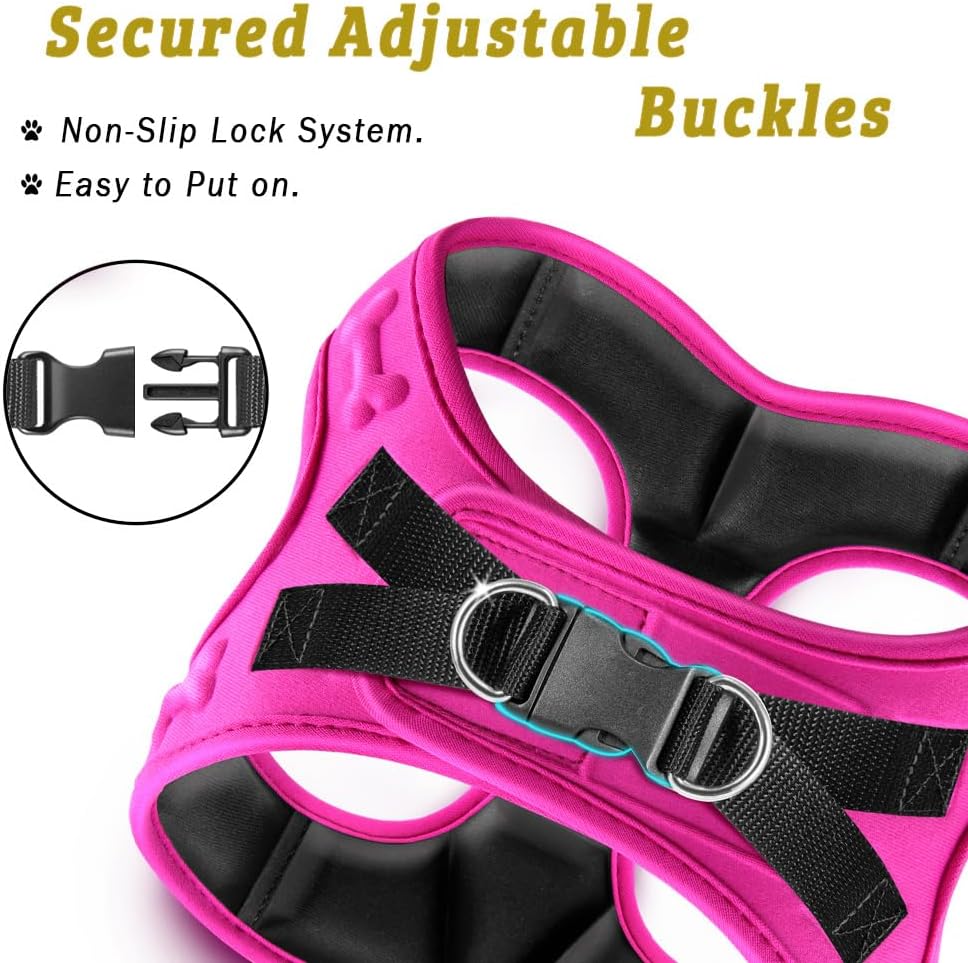 Ultimate Comfort Fit Dog Harness - Soft Padded, No Pull Design with Adjustable Buckles for Small to Large Dogs - Perfect for Walking, Jogging, and Training