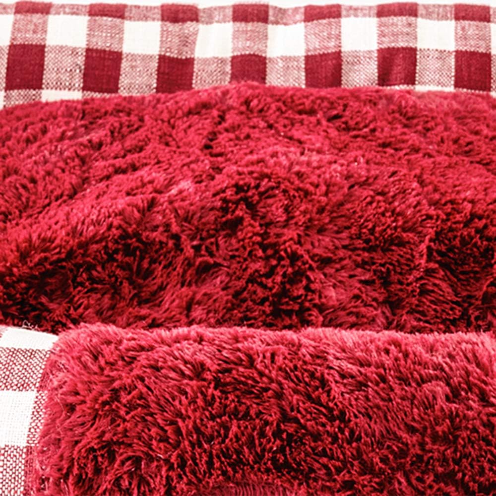 Luxurious Large Cat & Dog Bed - Plush, Machine Washable, Slip-Resistant Comfort for Your Furry Friends