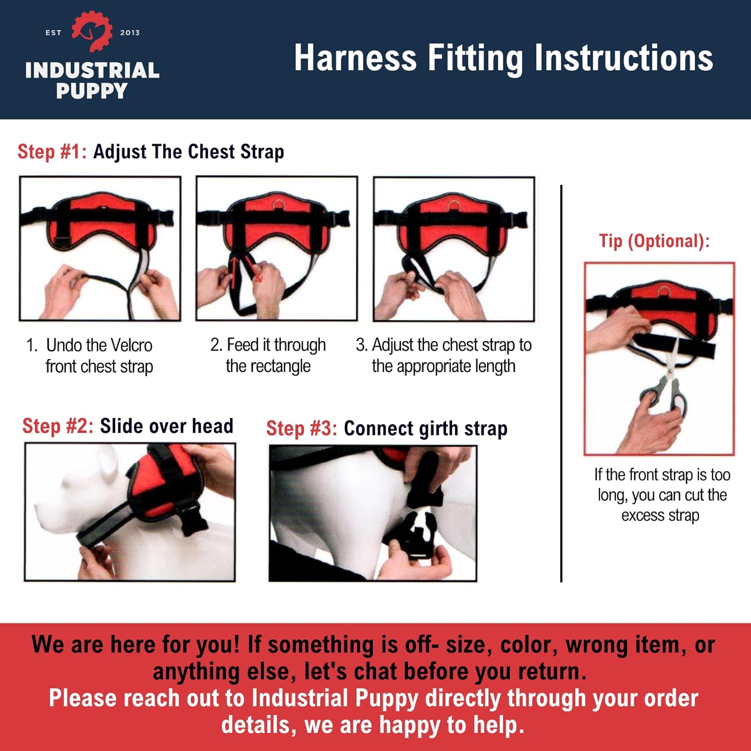 Ultimate Service Dog Vest - Bright Red Harness with Reflective Patches, Comfortable Mesh Design & Versatile Features for All Breeds