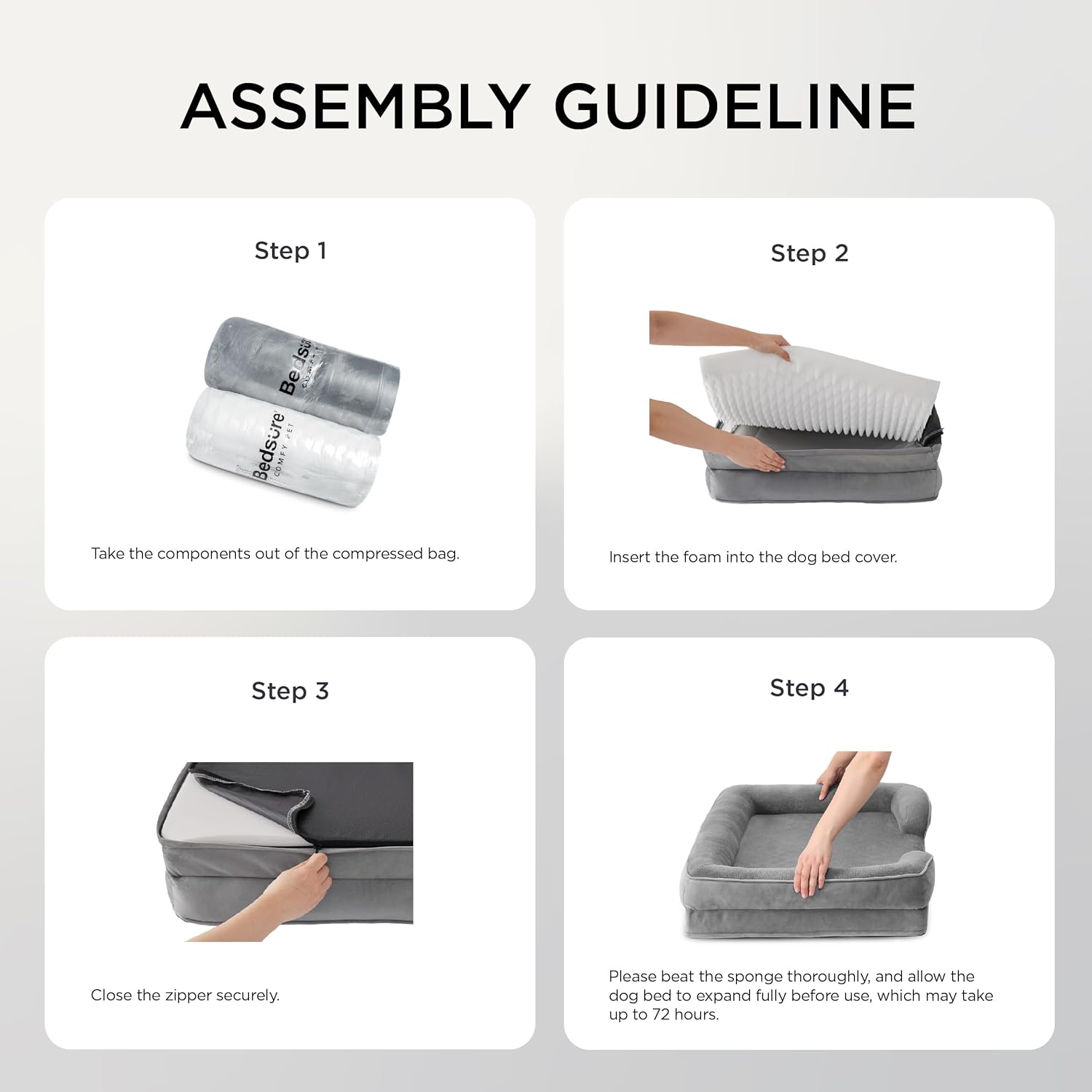 Ultimate Orthopedic Dog Bed for Medium Dogs - Waterproof & Washable Pet Sofa with Non-Skid Bottom in Grey - Perfect Comfort for Your Furry Friend!