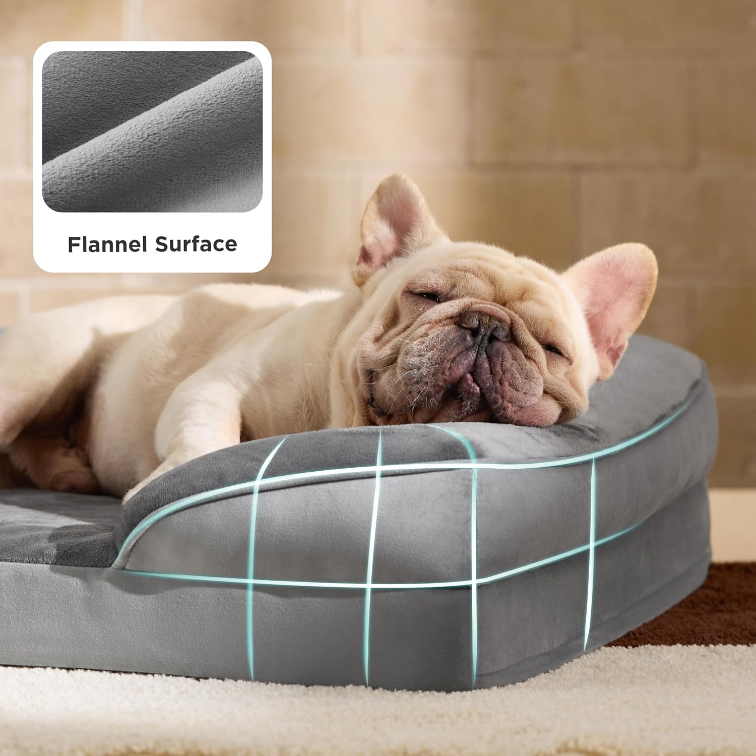Ultimate Orthopedic Dog Bed for Medium Dogs - Waterproof & Washable Pet Sofa with Non-Skid Bottom in Grey - Perfect Comfort for Your Furry Friend!