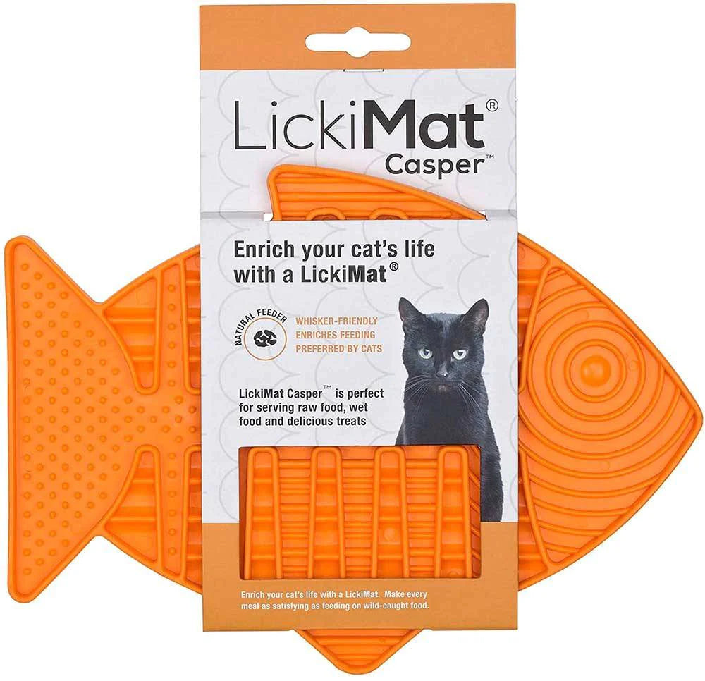 Lickimat Casper Fish Shaped Slow Feeder for Cats