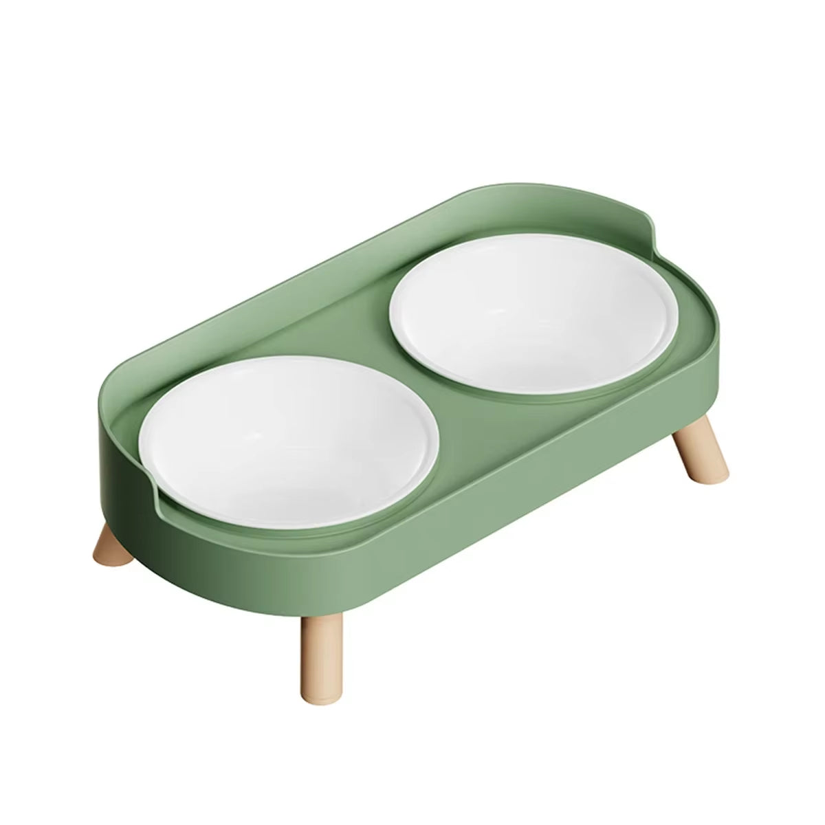 A Colorful Dopamine Pet Double Bowl Fashion Feeding Large Capacity Stainless Steel Dog Bowl Drinking Water Neck Cat Double Bowl