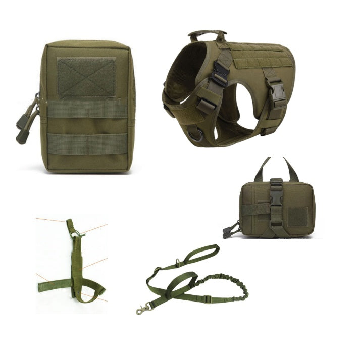 Tactical Dog Harness And Leash Set For All Breeds