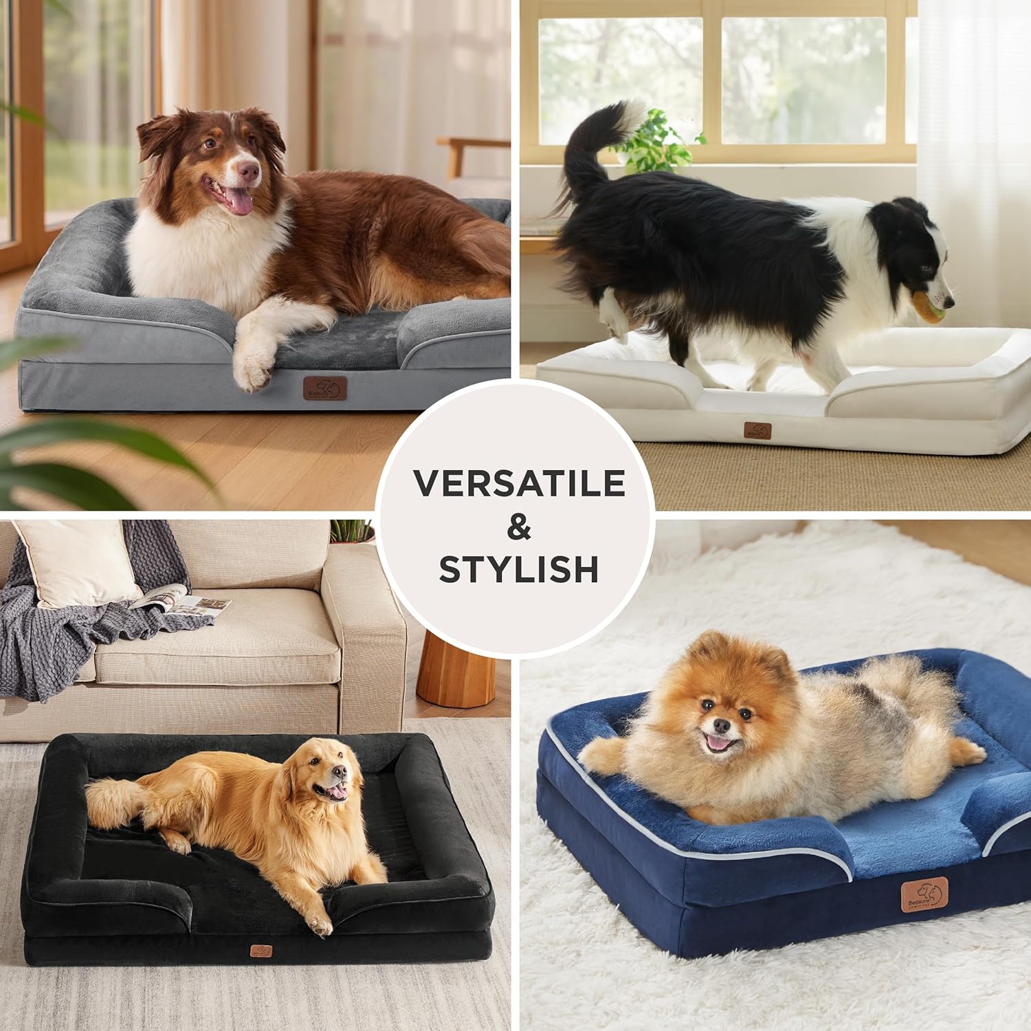 Ultimate Orthopedic Dog Bed for Medium Dogs - Waterproof & Washable Pet Sofa with Non-Skid Bottom in Grey - Perfect Comfort for Your Furry Friend!