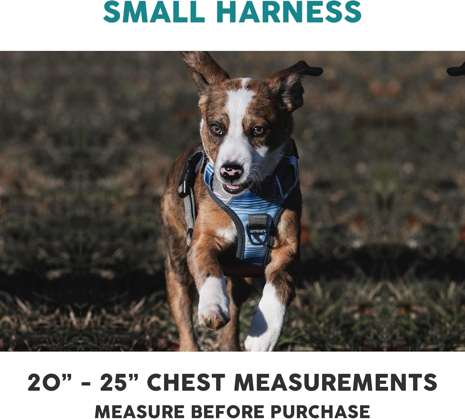 Embark Adventure Dog Harness - Ultimate No Pull Solution for Small Dogs with Reflective Trim and Gel Handle