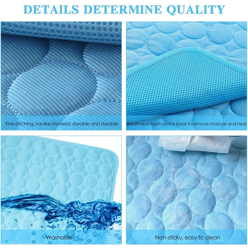 Extra Large Dog Cooling Mat for Summer - Perfect Pet Cold Bed for Small and Big Dogs and Cats - Durable and Comfortable Ice Pad Blanket