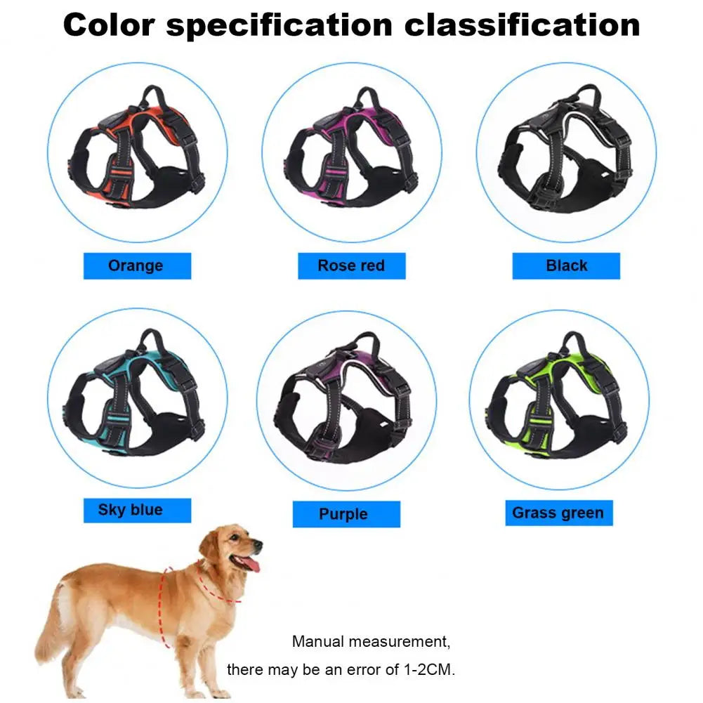 Illuminate Your Night Walks with the Adjustable Rechargeable LED Pet Harness - Perfect for Small to Medium Dogs!