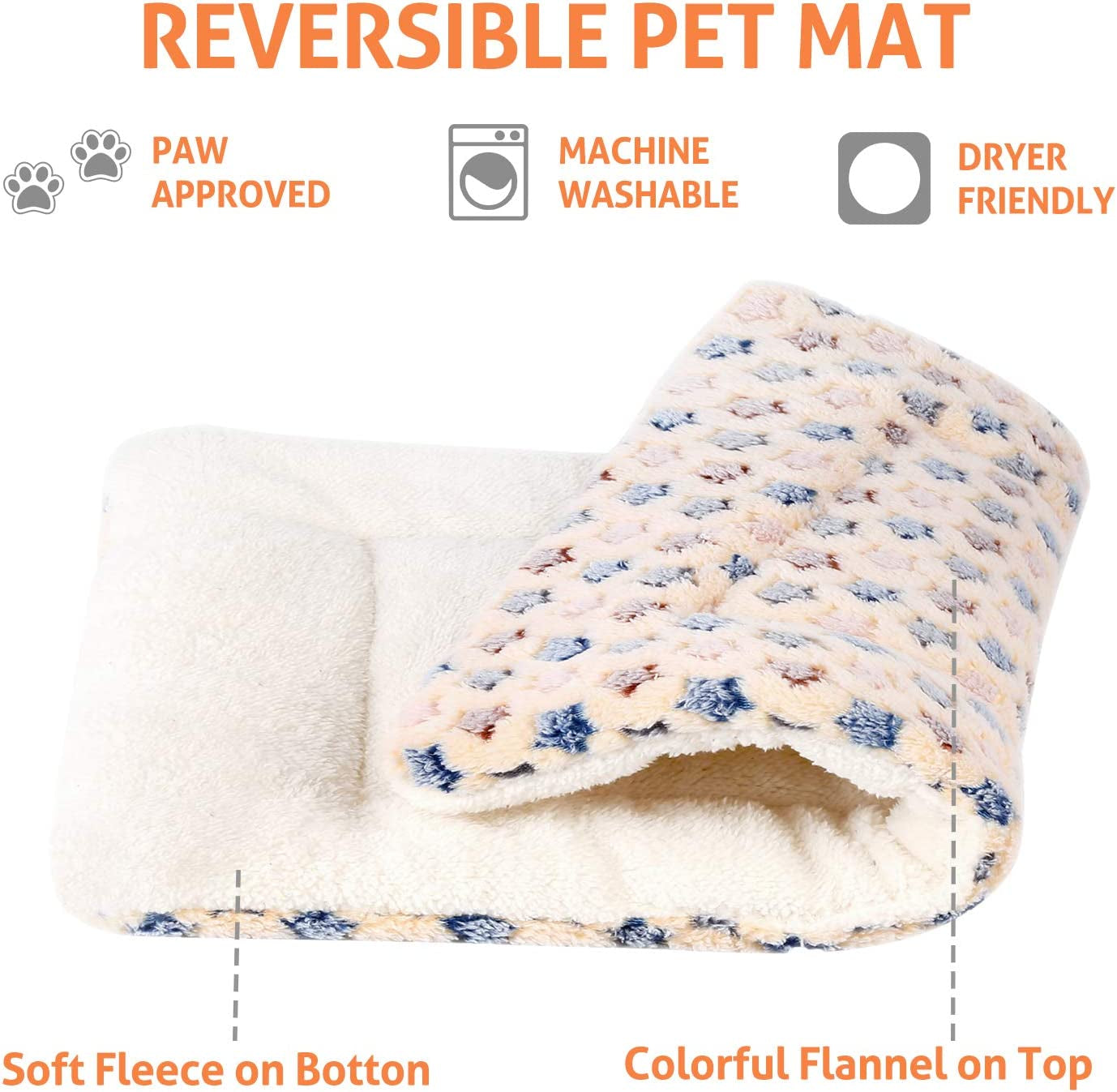 Cozy and Stylish Dog Crate Pad - Ultra Soft Reversible Pet Bed with Star Print for All Breeds, Perfect for Home and Travel - 21 x 12 Inch Brown