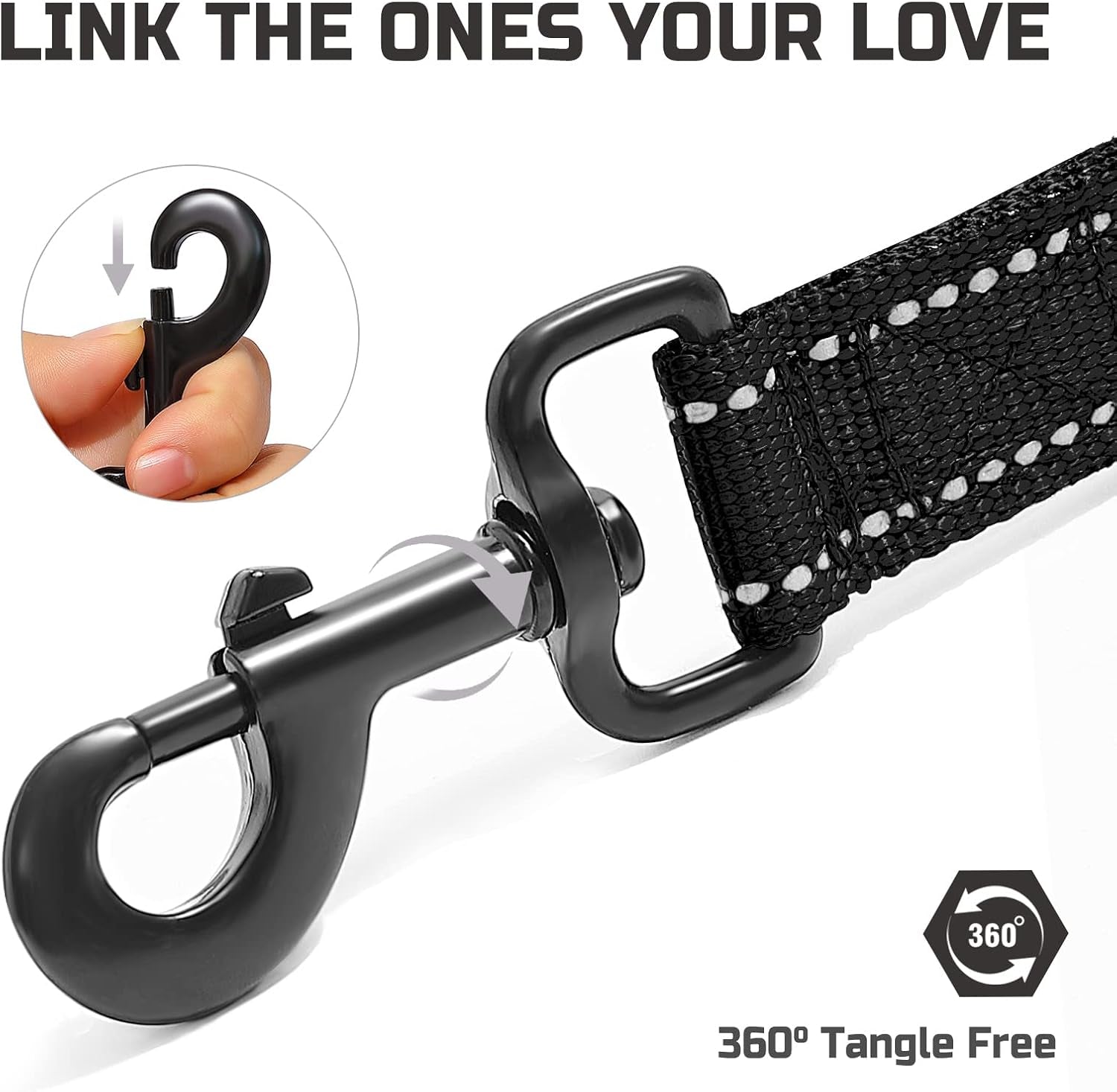 Ultimate 5Ft Heavy Duty Dog Leash with Dual Padded Handles – Perfect for Training and Safety with Reflective Accents for All Breeds