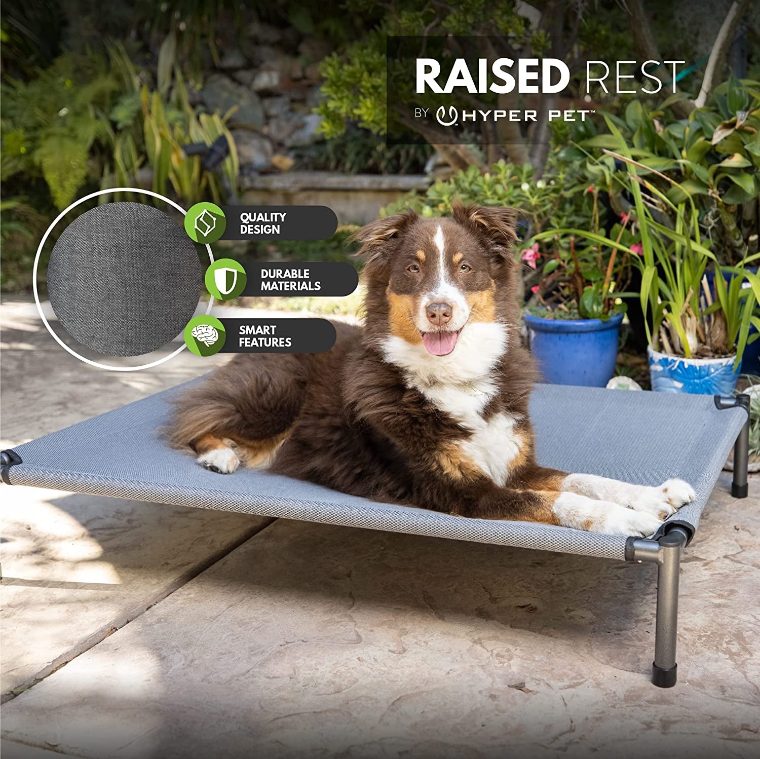 Elevate Your Dog's Comfort with the Raised Rest Deluxe Elevated Dog Bed - Perfect for Large Breeds, Washable, and Travel-Friendly